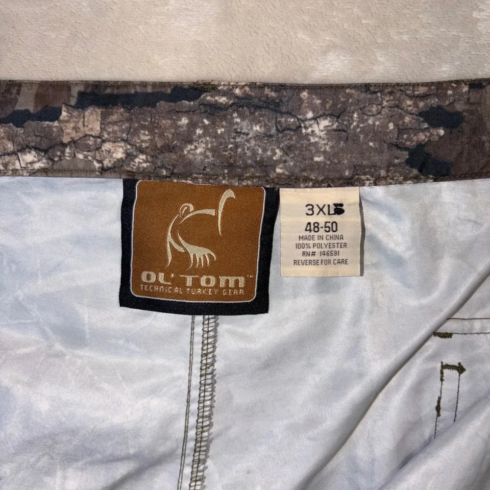 Ol Tom Technical Turkey Gear Realtree Timber Camo Hunting Pants 3XL 48-50